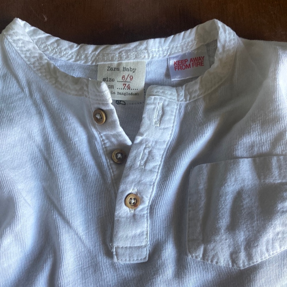 Zara Baby - white long sleeve shirt